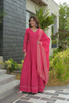 Trisha Pink Chanderi Maxi set