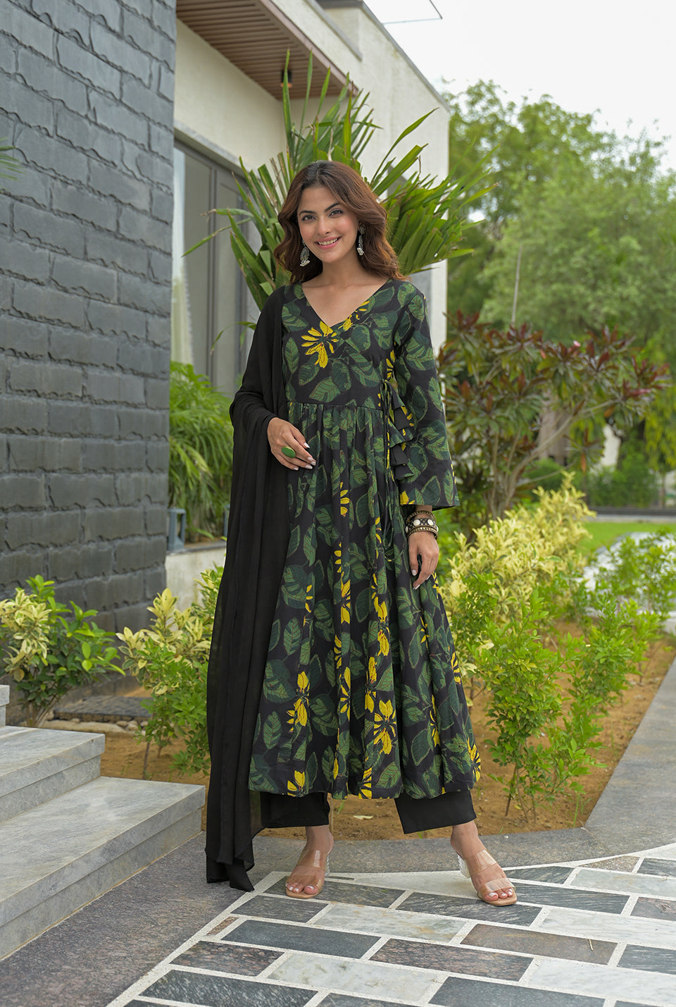 Nilima black cotton suit set