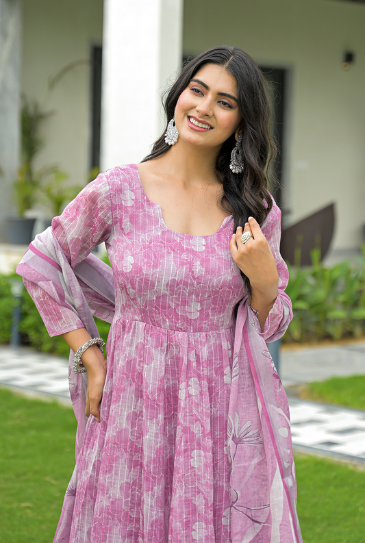 Dahila Pink Maxi Set