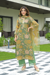 Dhwani Green Organza Suit Set