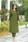 Autumn Green Kurta Set