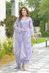 Violet Floral Kurta Set