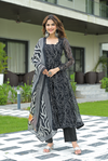 Prisha Black Georgette Suit Set