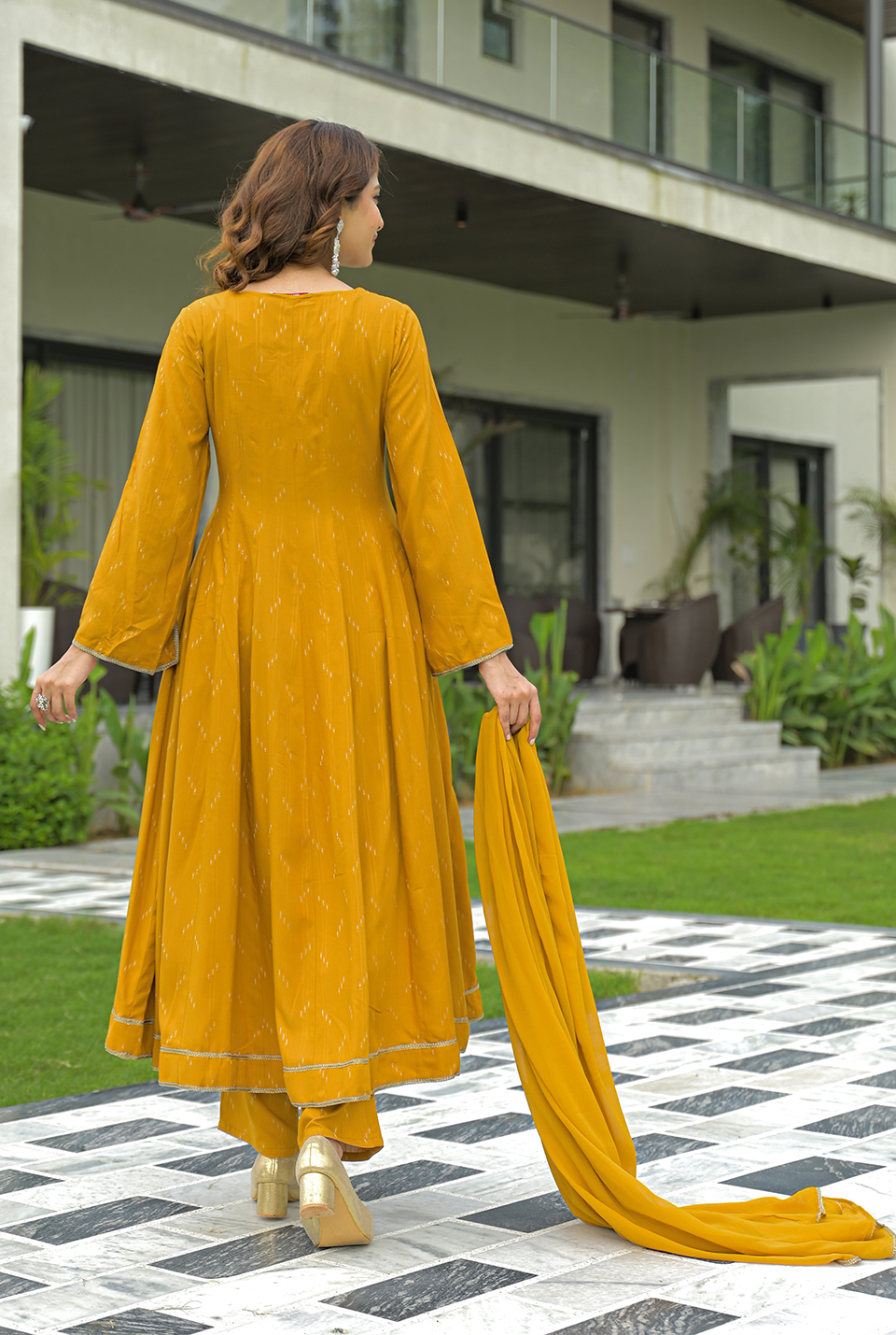 Sophia Mustard Suit Set