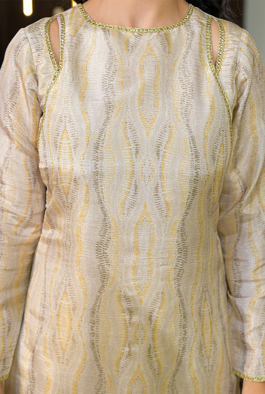 Resham sheer kurta set