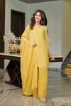 Sachi Yellow Organza Suit Set