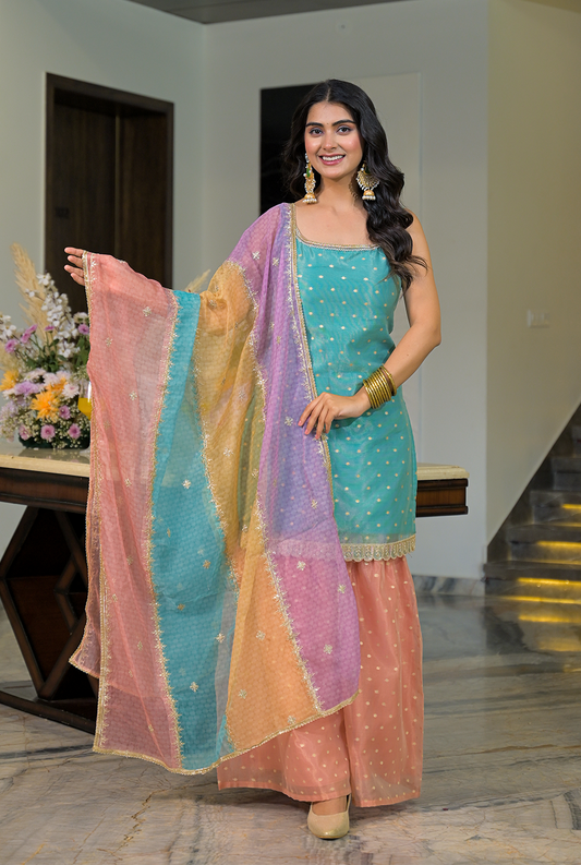 Natalie Multicolor Sharara Set