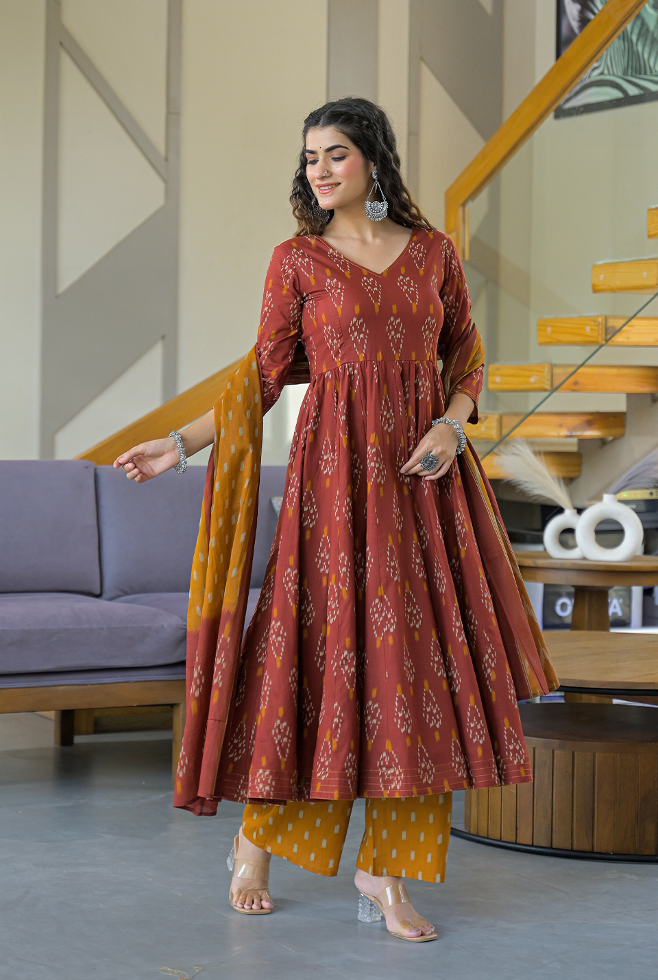 Meera Ikkat cotton suit set
