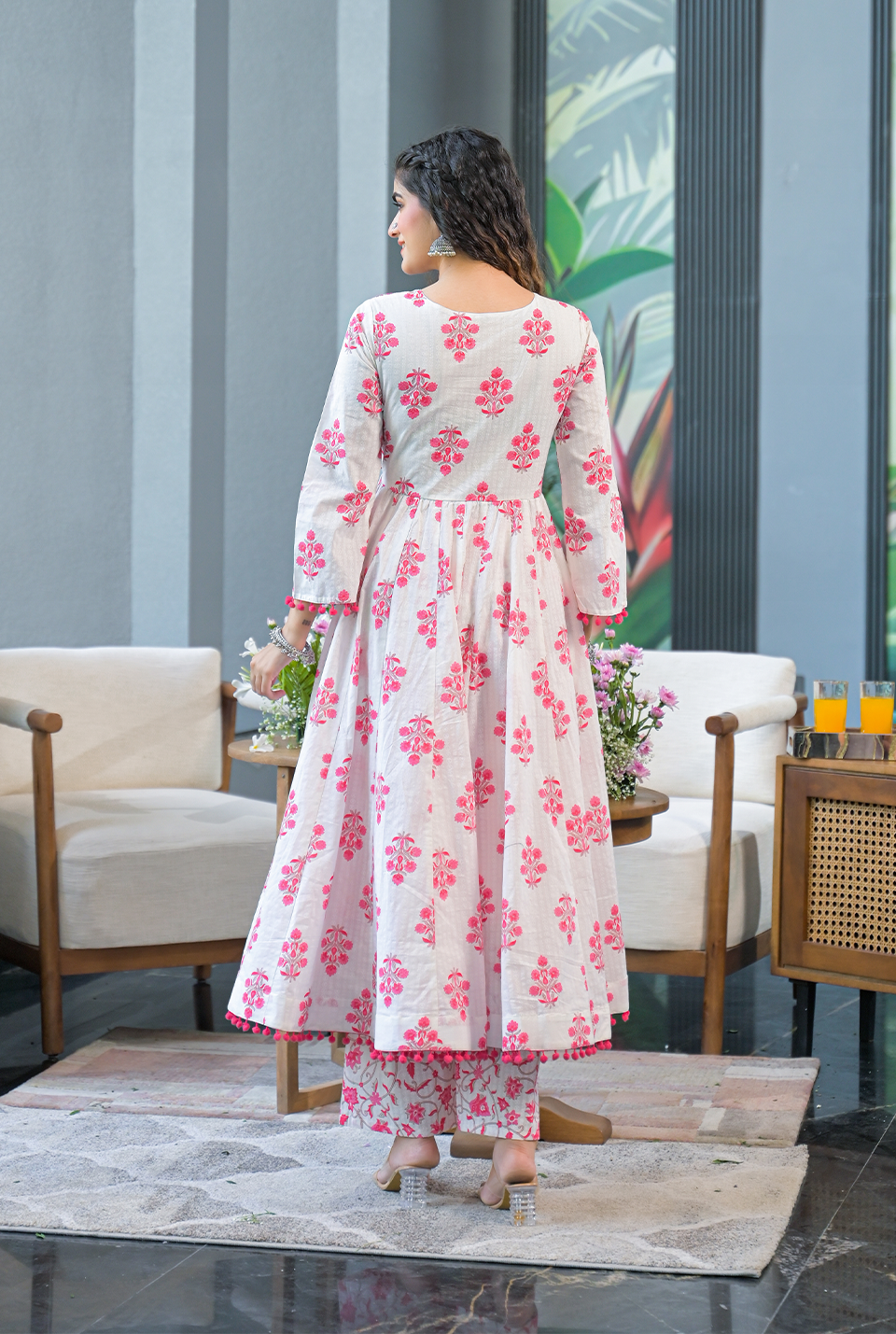 Ruhi Cotton angrakha suit set