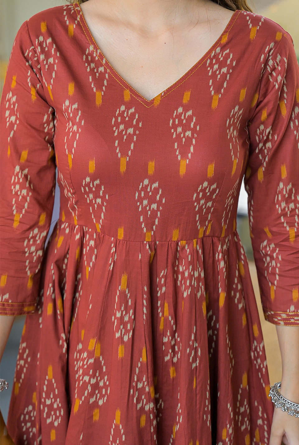 Meera Ikkat cotton suit set