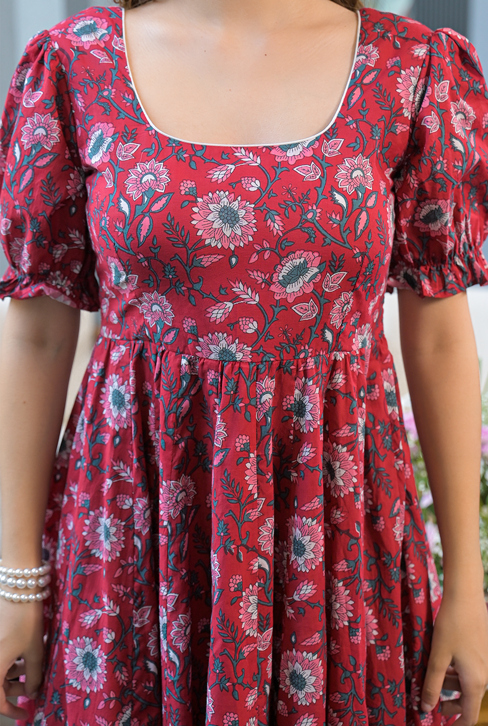Aditi cherry cotton suit