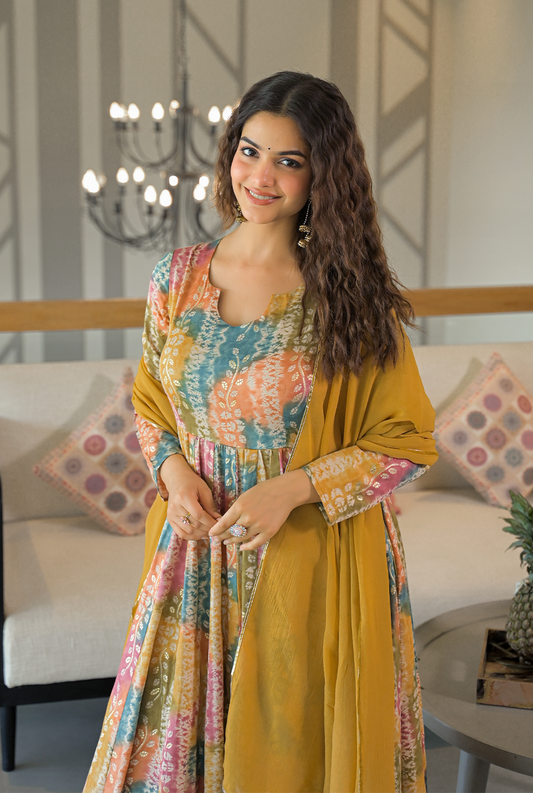 Ayesha multicolor maxi set