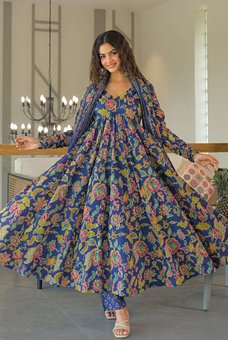 Inaaya blue cotton suit set