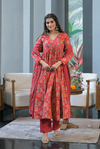 Nimrat red cotton suit set