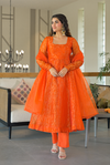 Samantha orange organza suit set