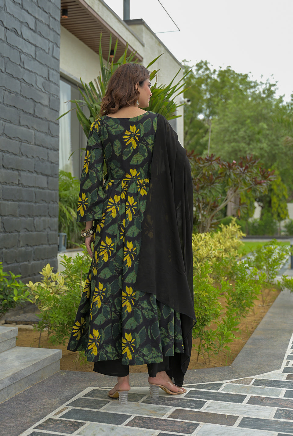 Nilima black cotton suit set