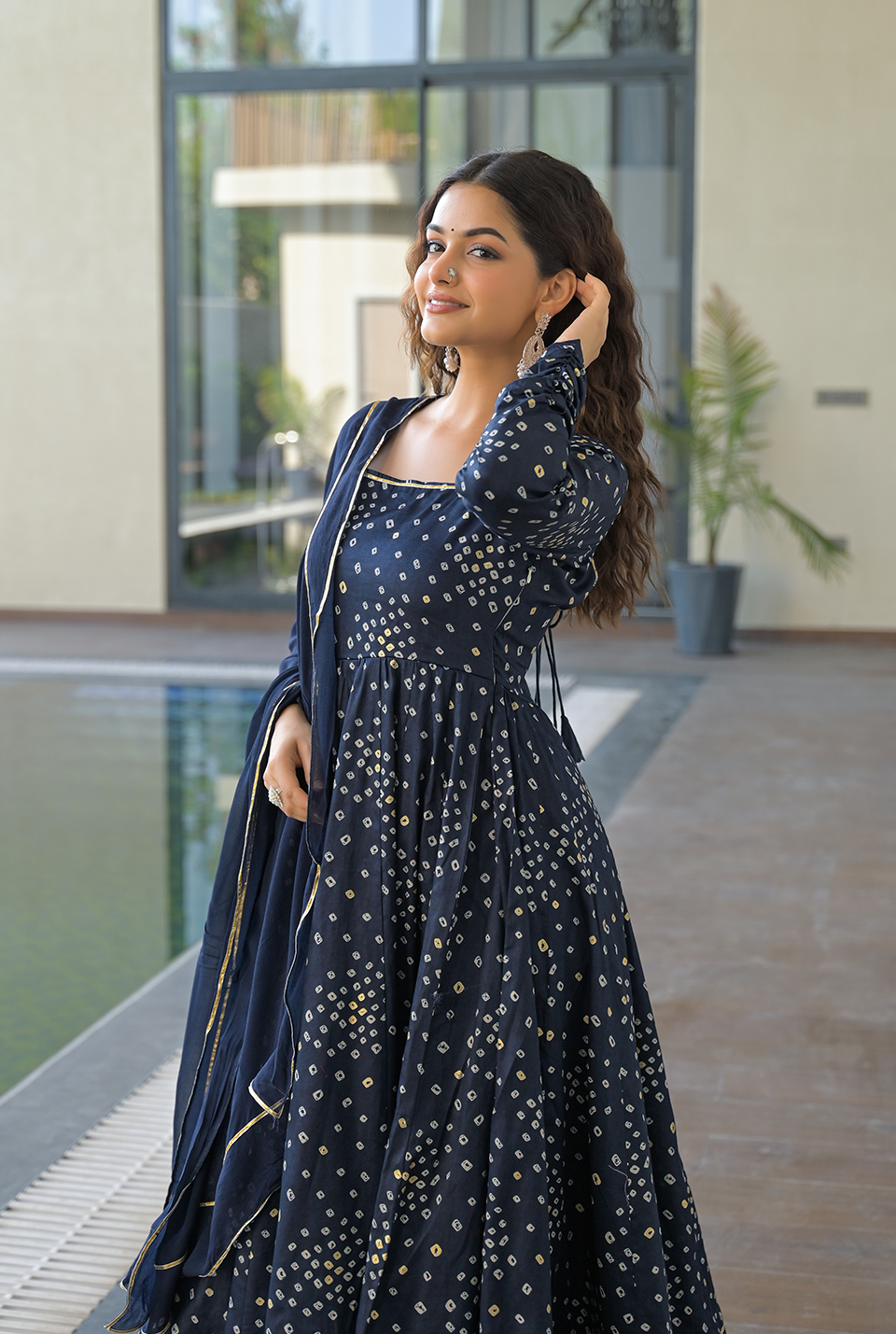 Riwaayat blue suit set