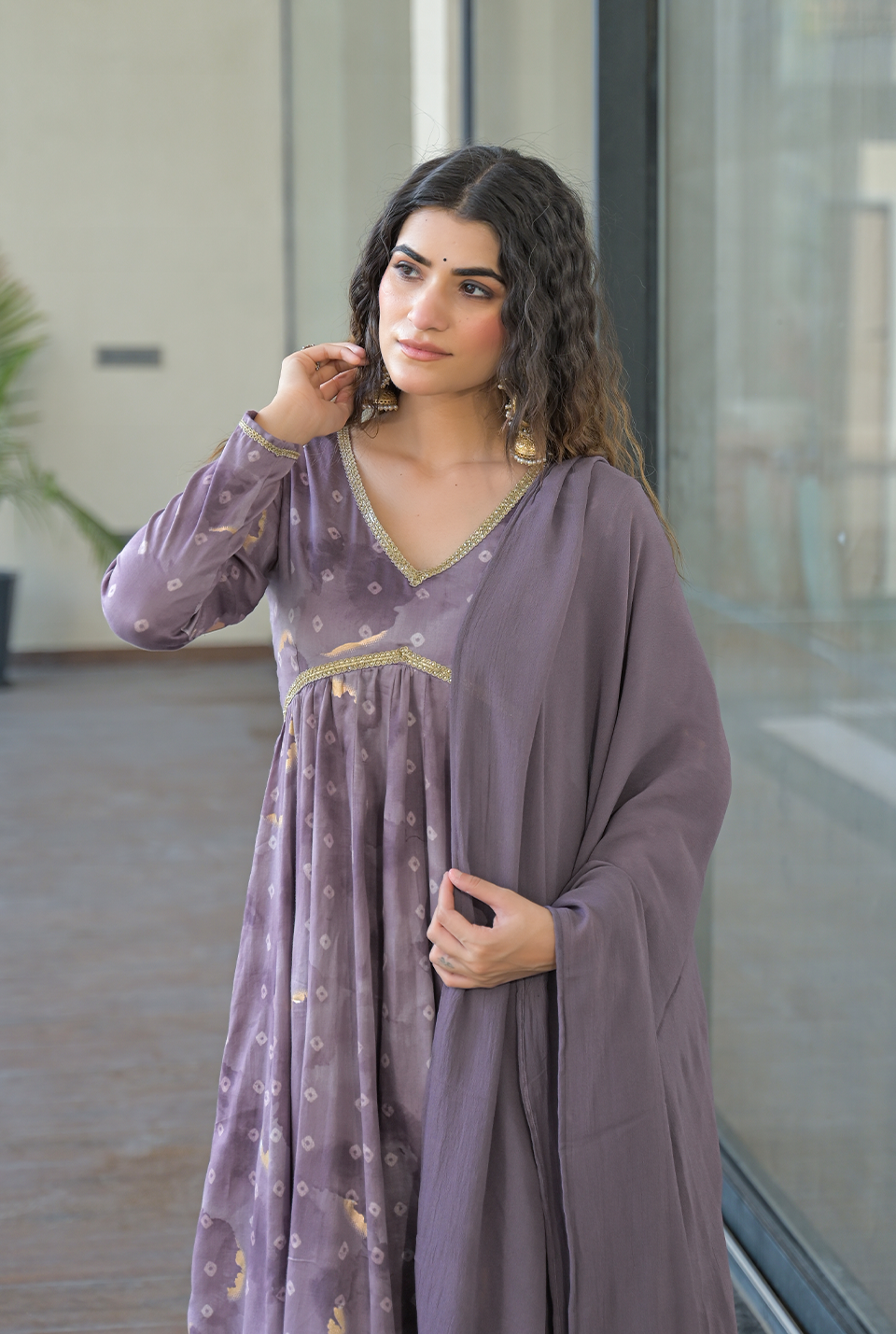 Sunehri muslin suit set