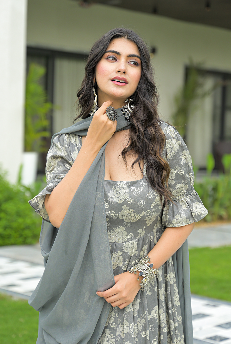 Akira Grey Maxi Set