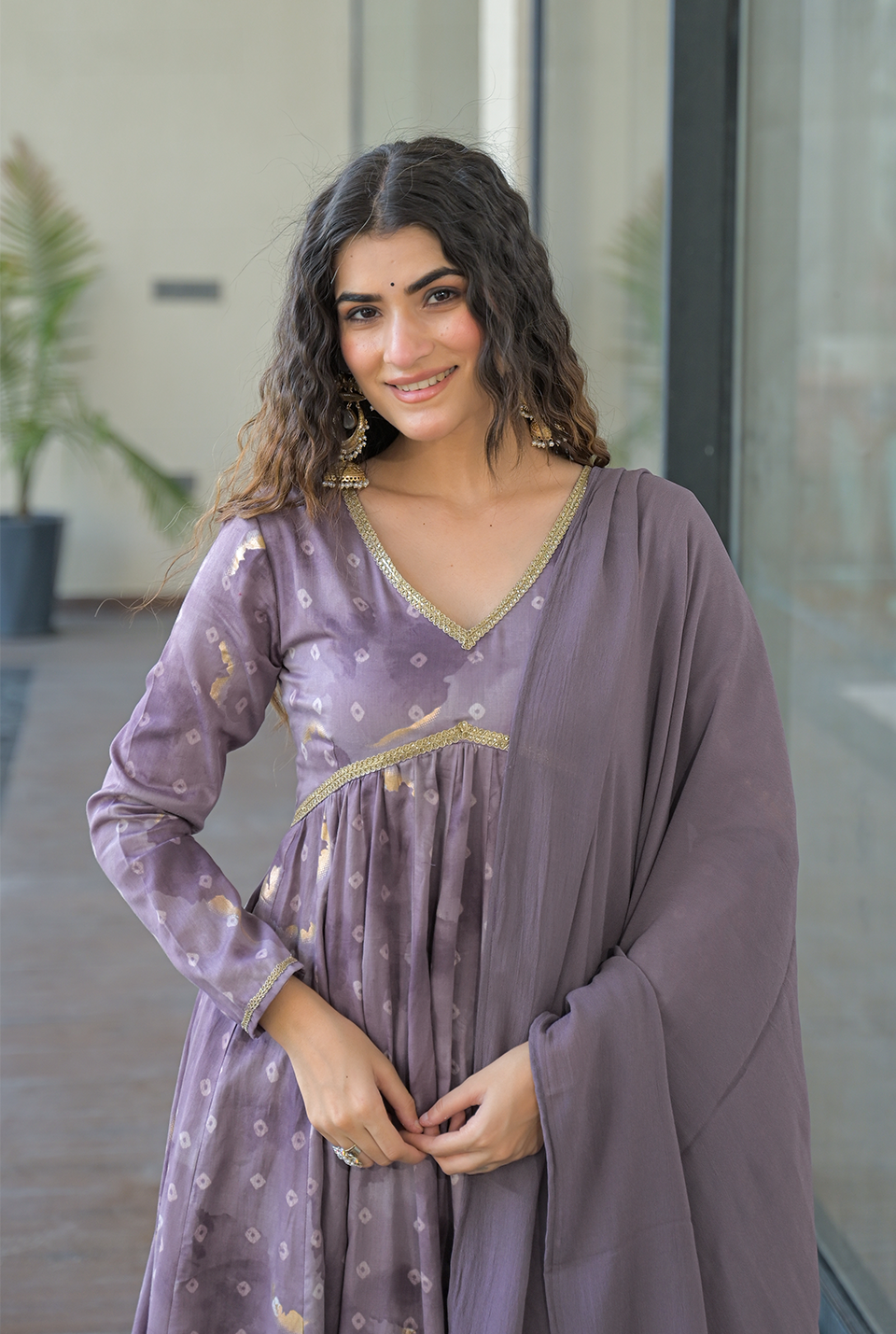 Sunehri muslin suit set