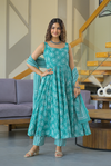 Pallavi green cotton suit set