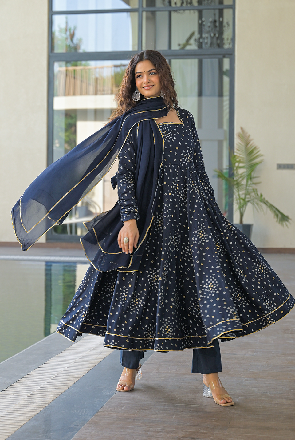 Riwaayat blue suit set
