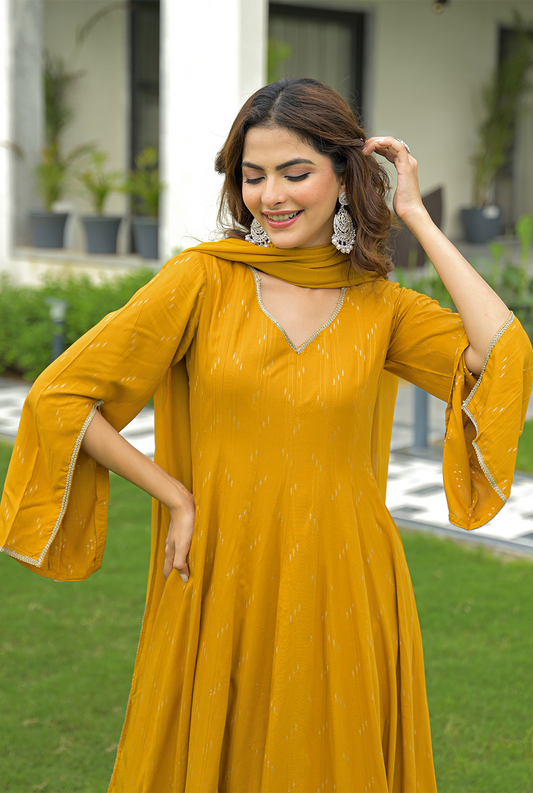 Sophia Mustard Suit Set