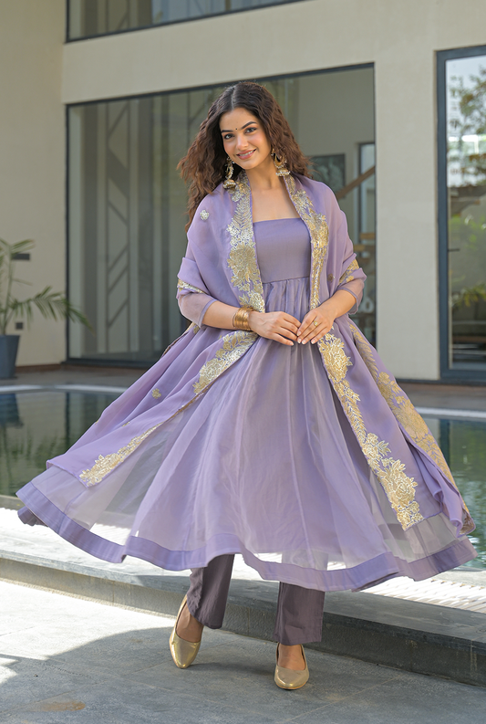 Amethyst Organza Suit Set