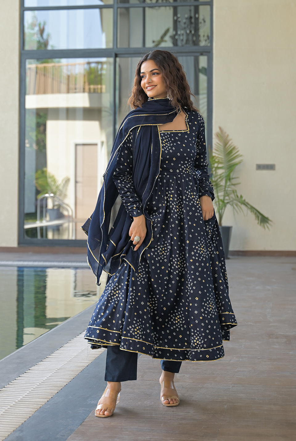 Riwaayat blue suit set