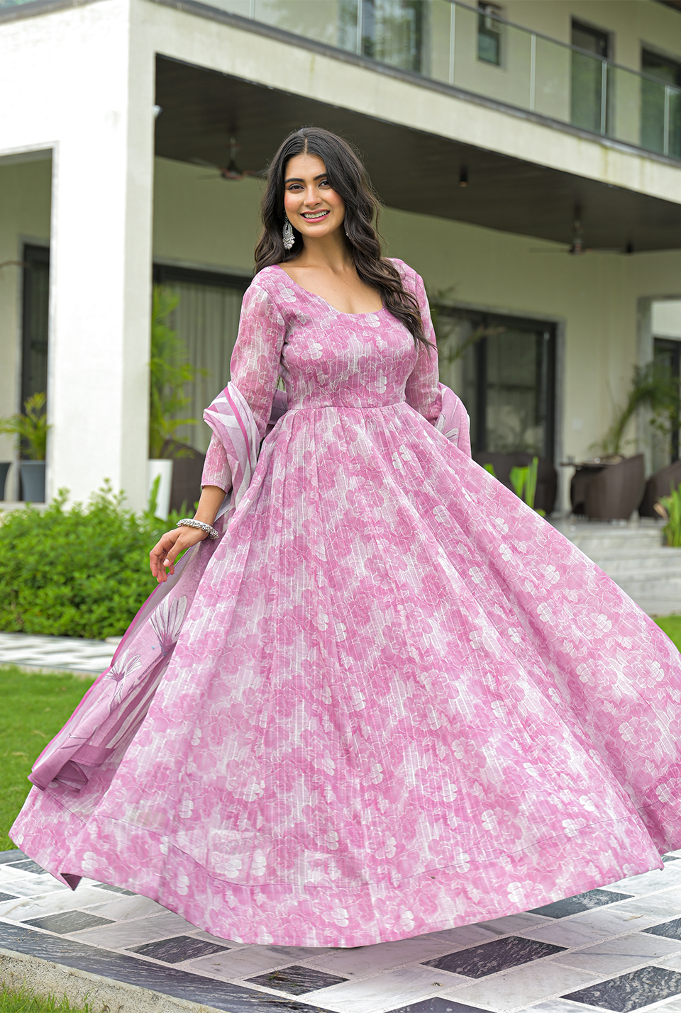Dahila Pink Maxi Set