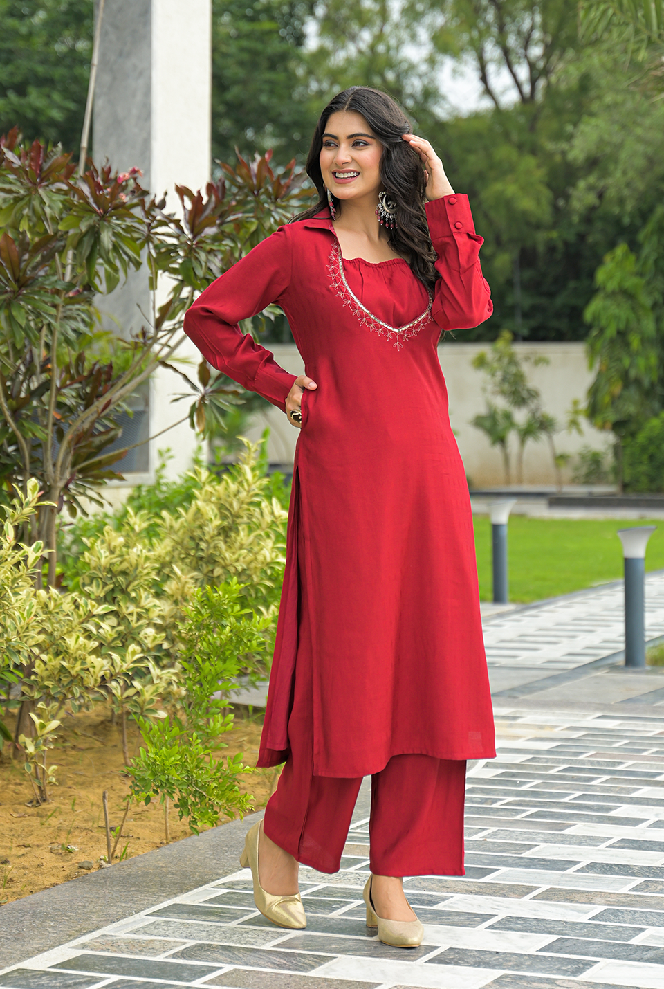 Alluring Red Stylish kurta