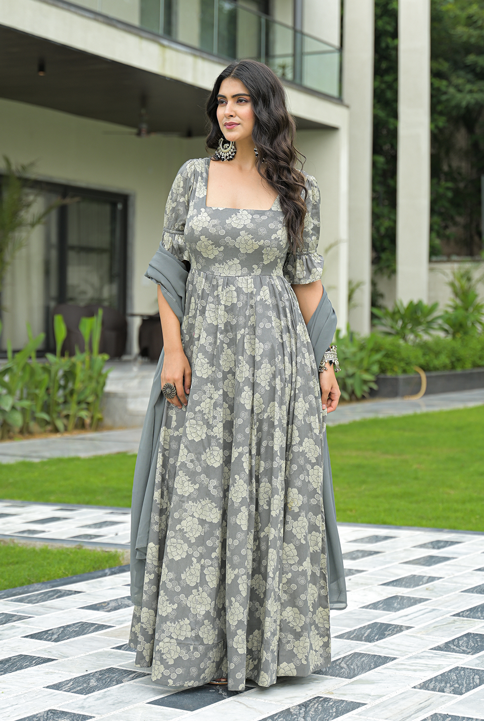 Akira Grey Maxi Set