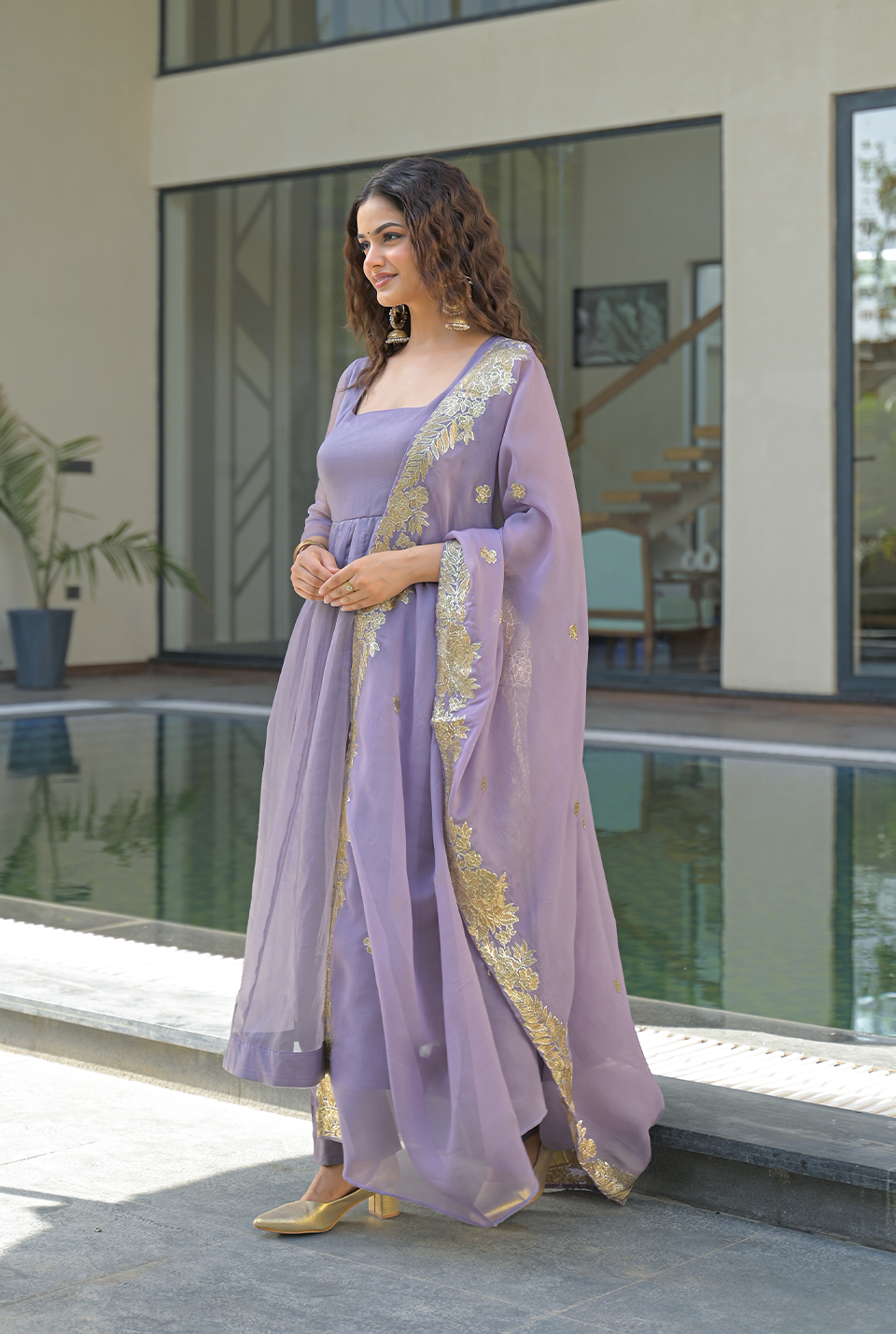 Amethyst Organza Suit Set