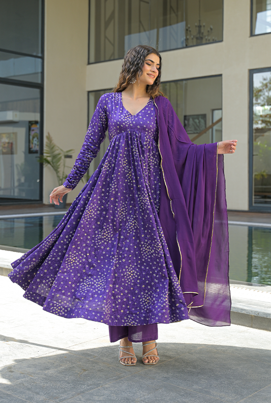 Mehek purple suit set