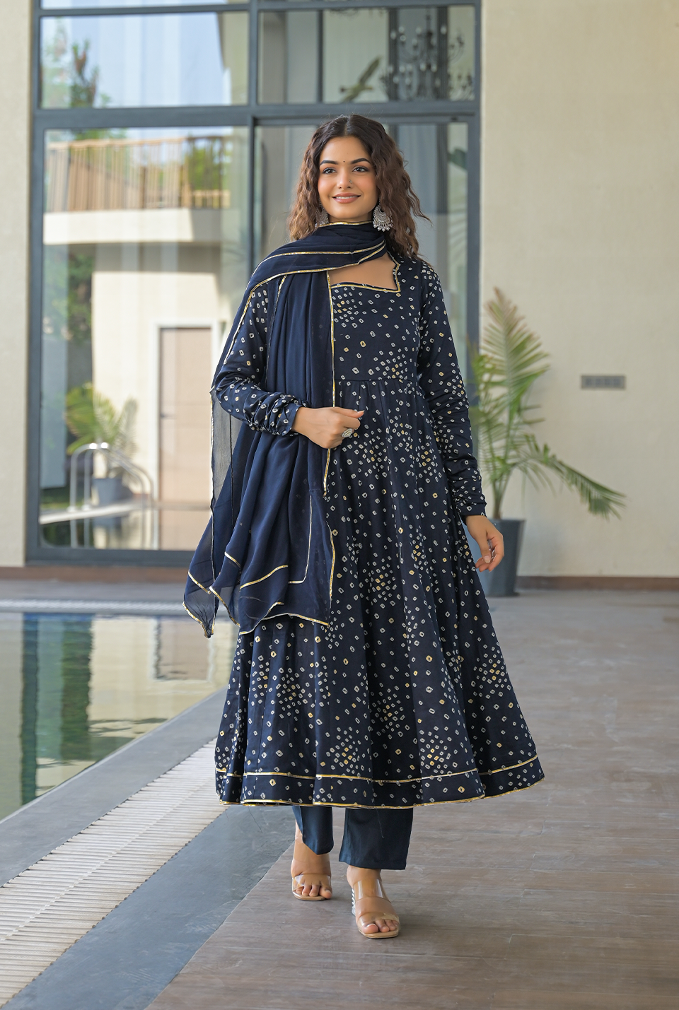 Riwaayat blue suit set