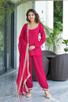 Sarah Pink Silk set