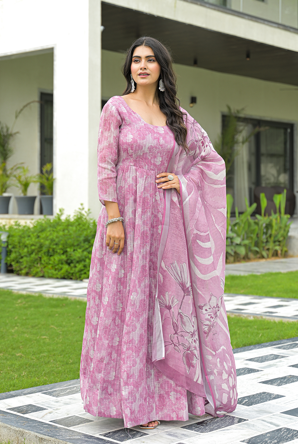 Dahila Pink Maxi Set