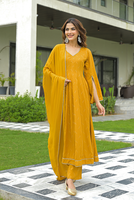 Sophia Mustard Suit Set