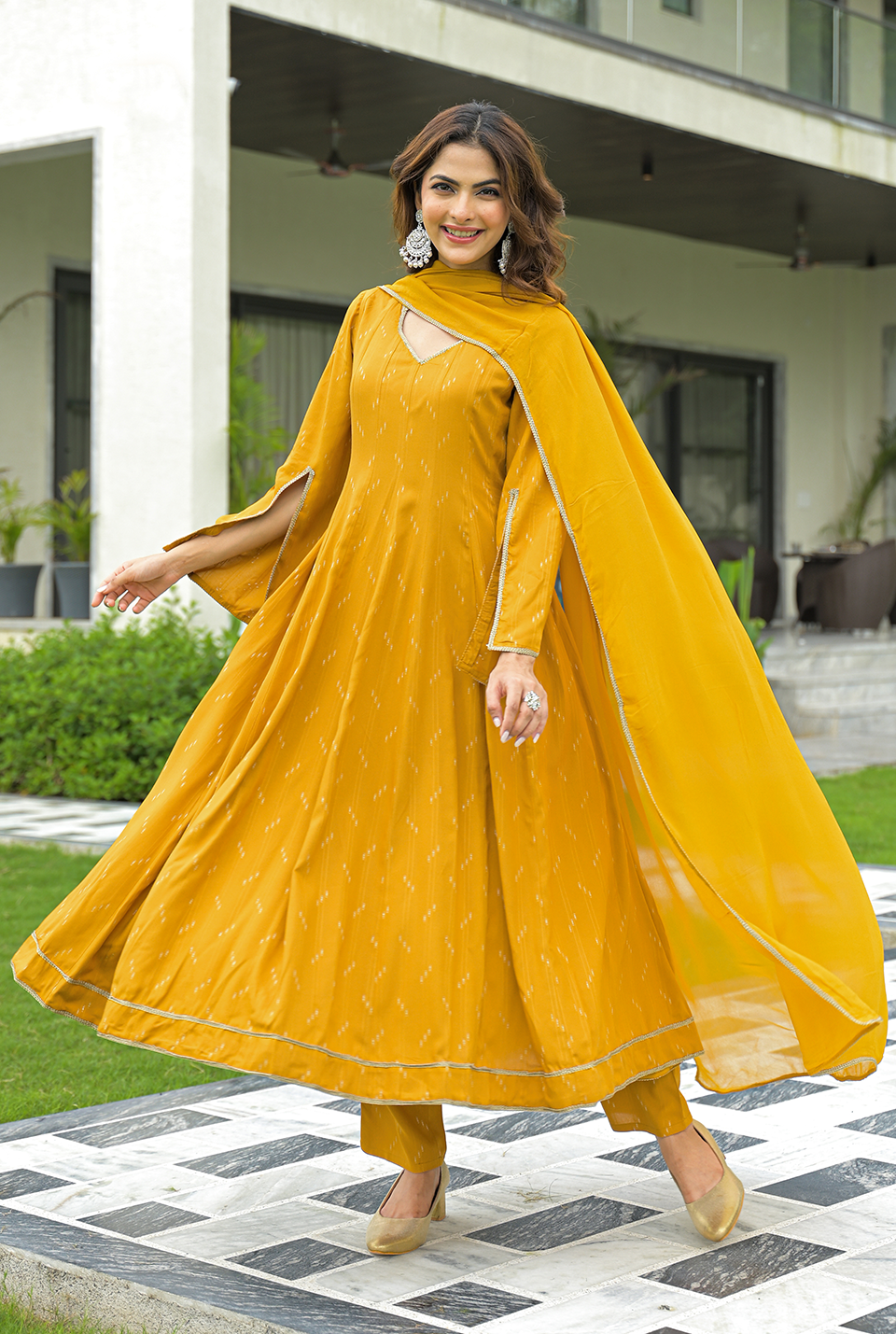 Sophia Mustard Suit Set