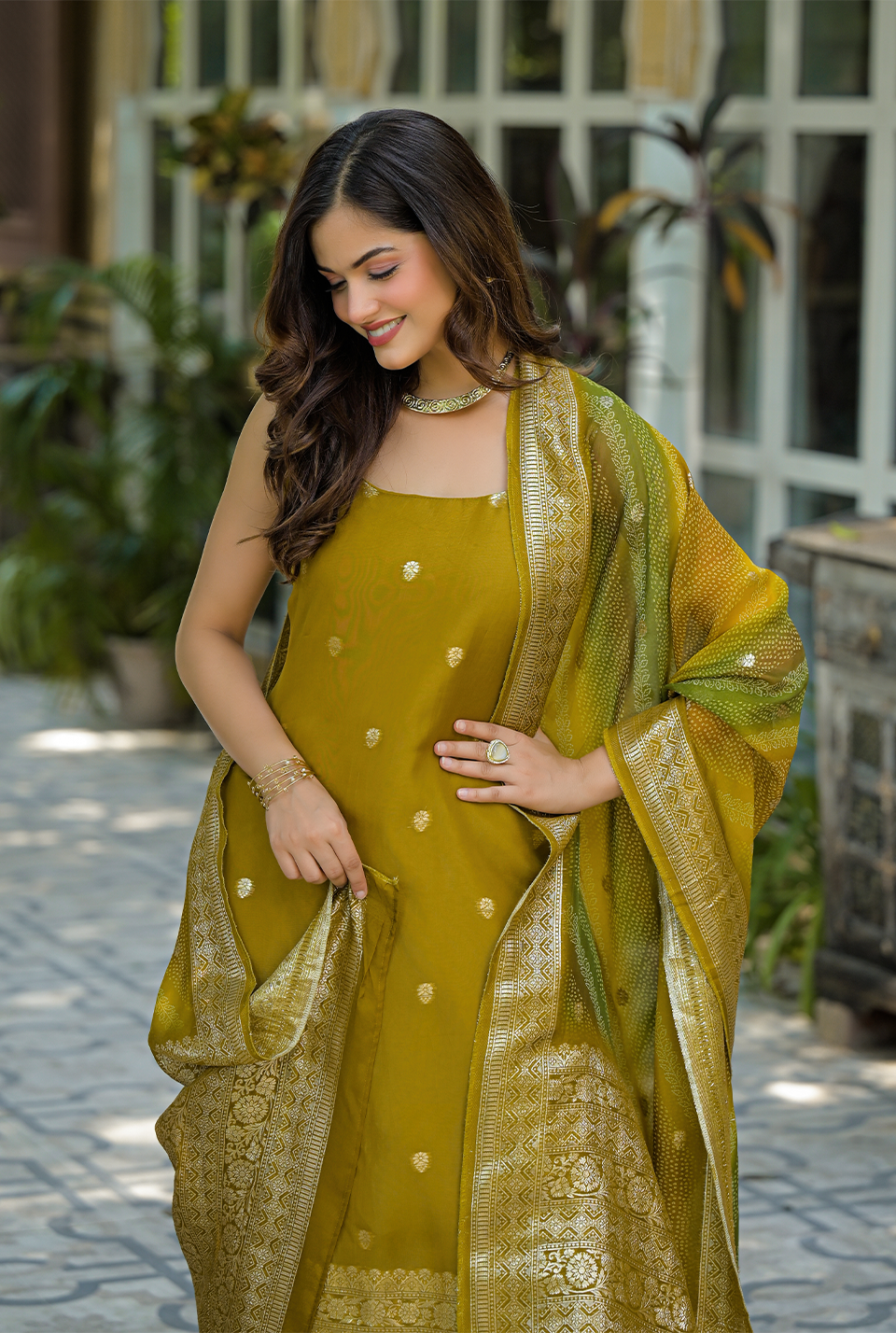 Tejas Organza suit set