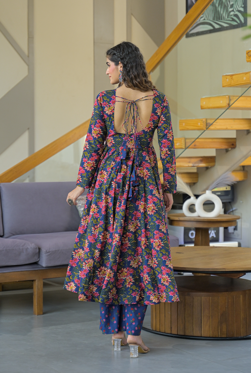Khushi Blue floral suit set