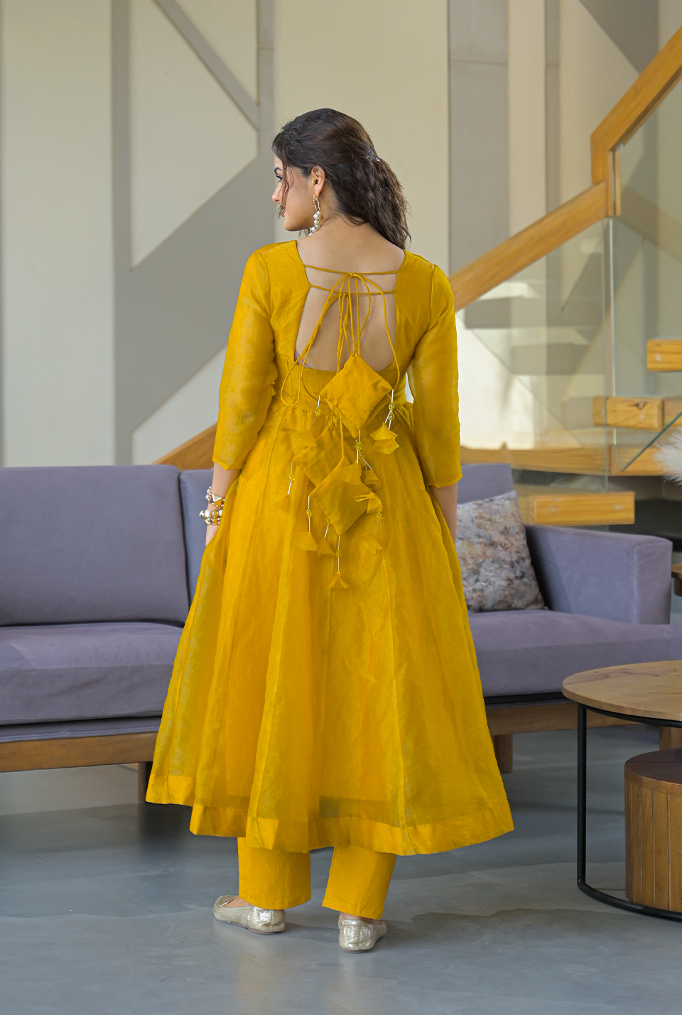 Samriddhi Yellow Organza Suit Set