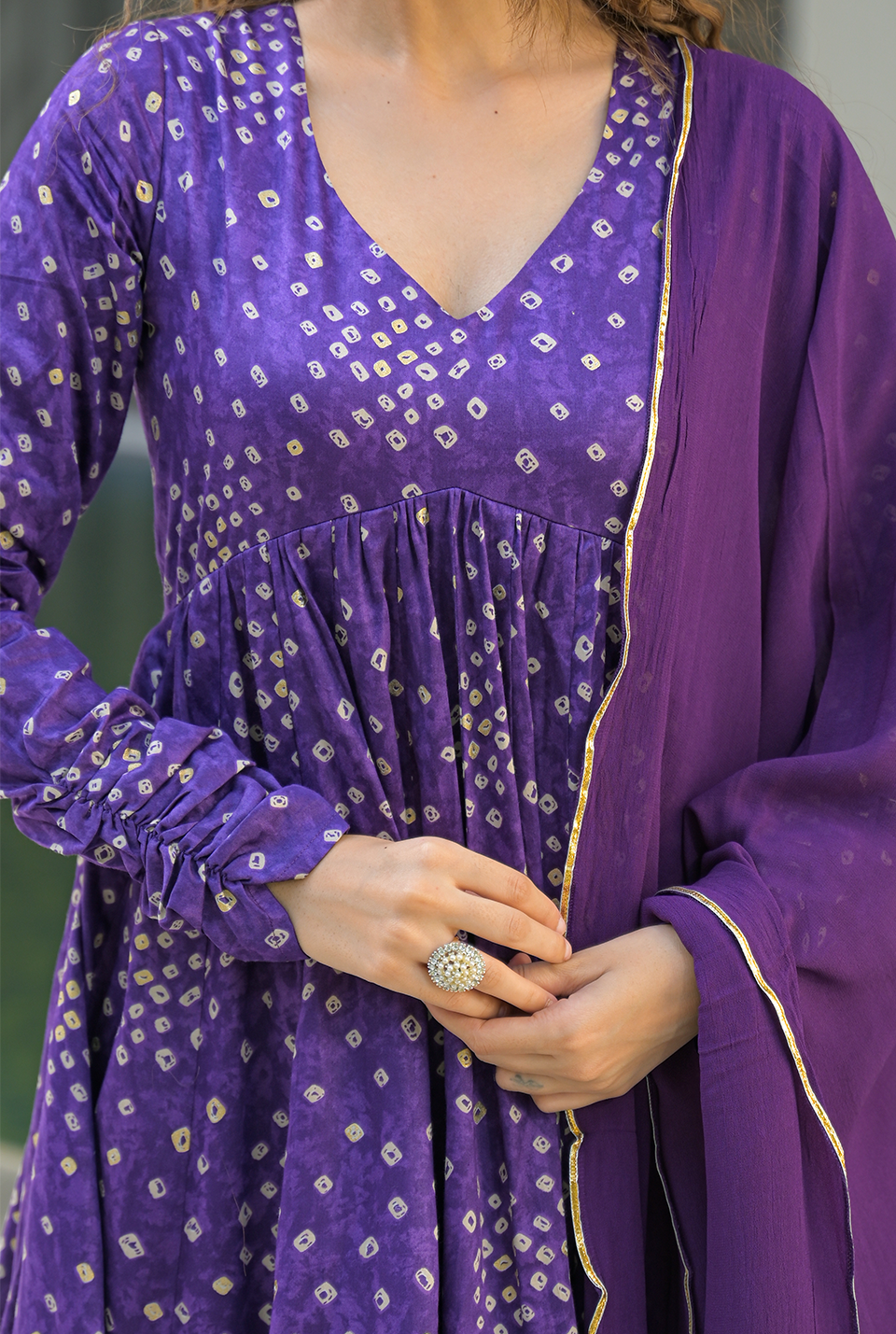 Mehek purple suit set