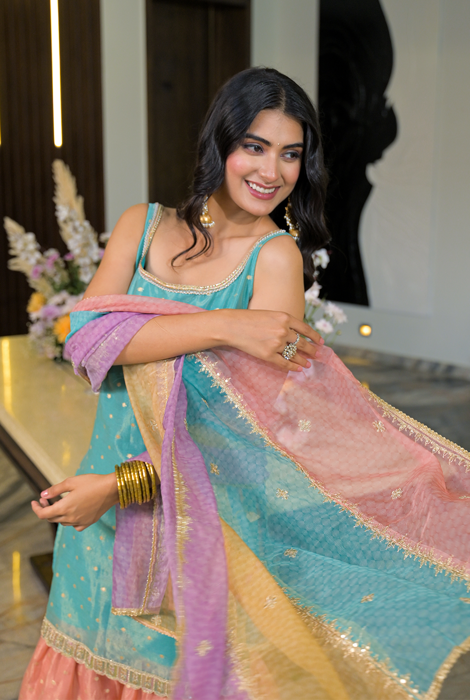 Natalie Multicolor Sharara Set