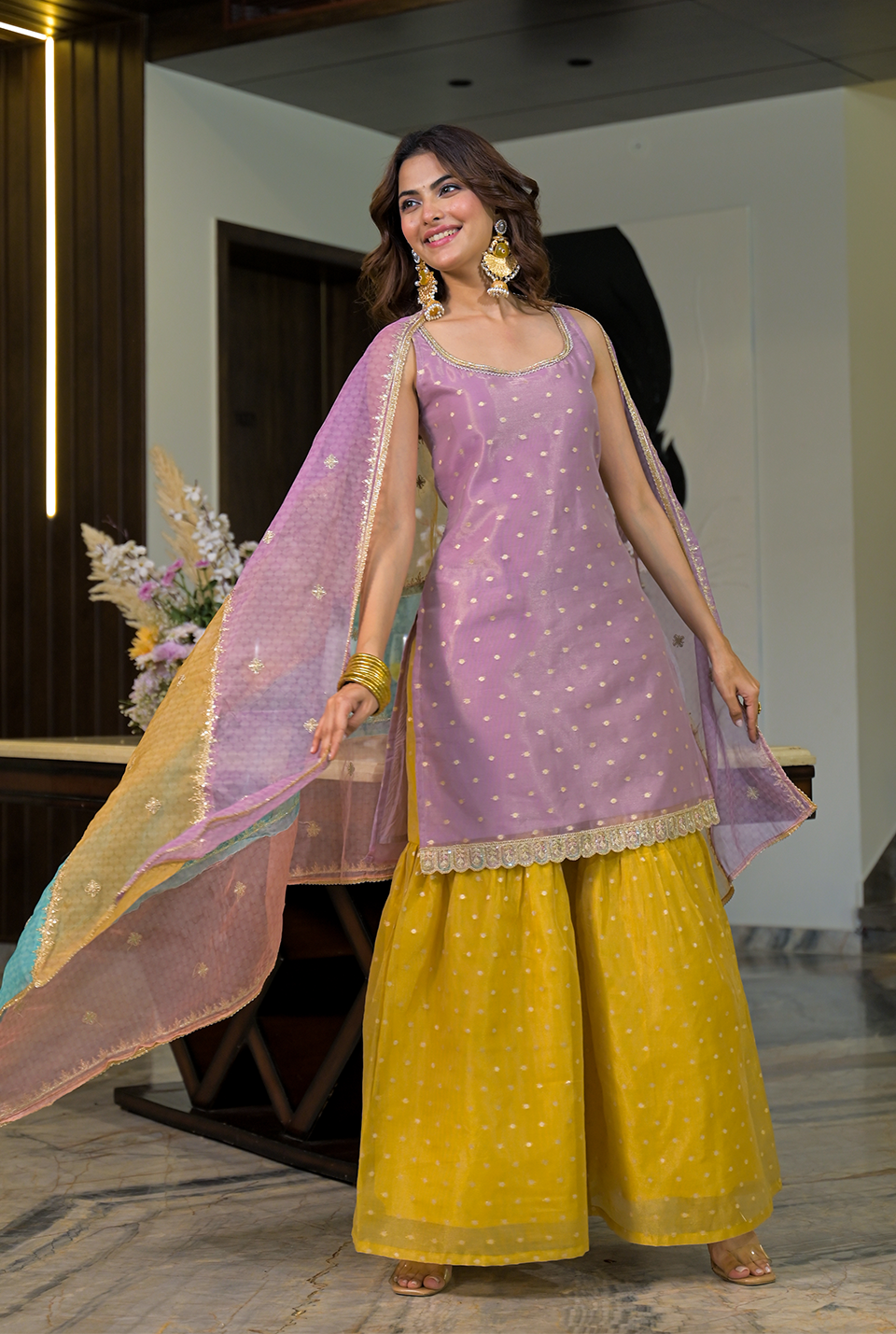 Mahira Multicolor Sharara Set