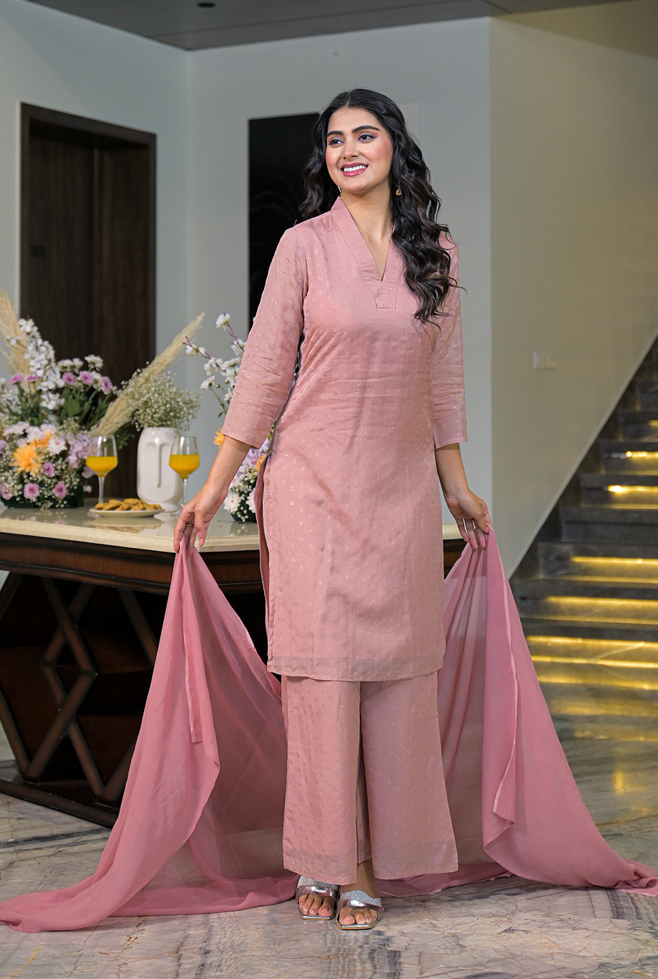Dhriti organza suit set