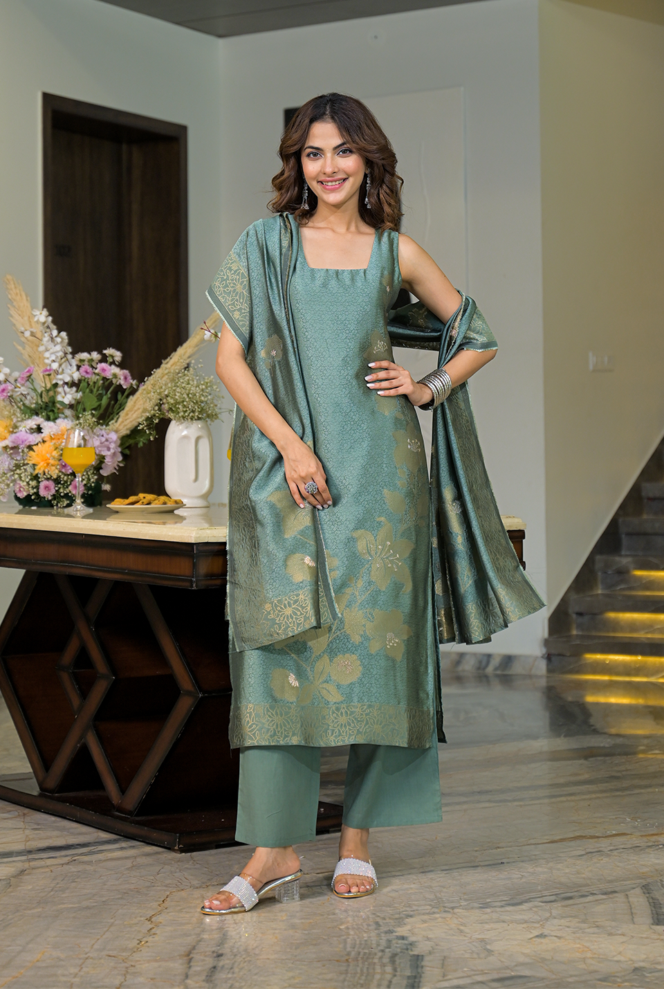 Kavya silk suit set