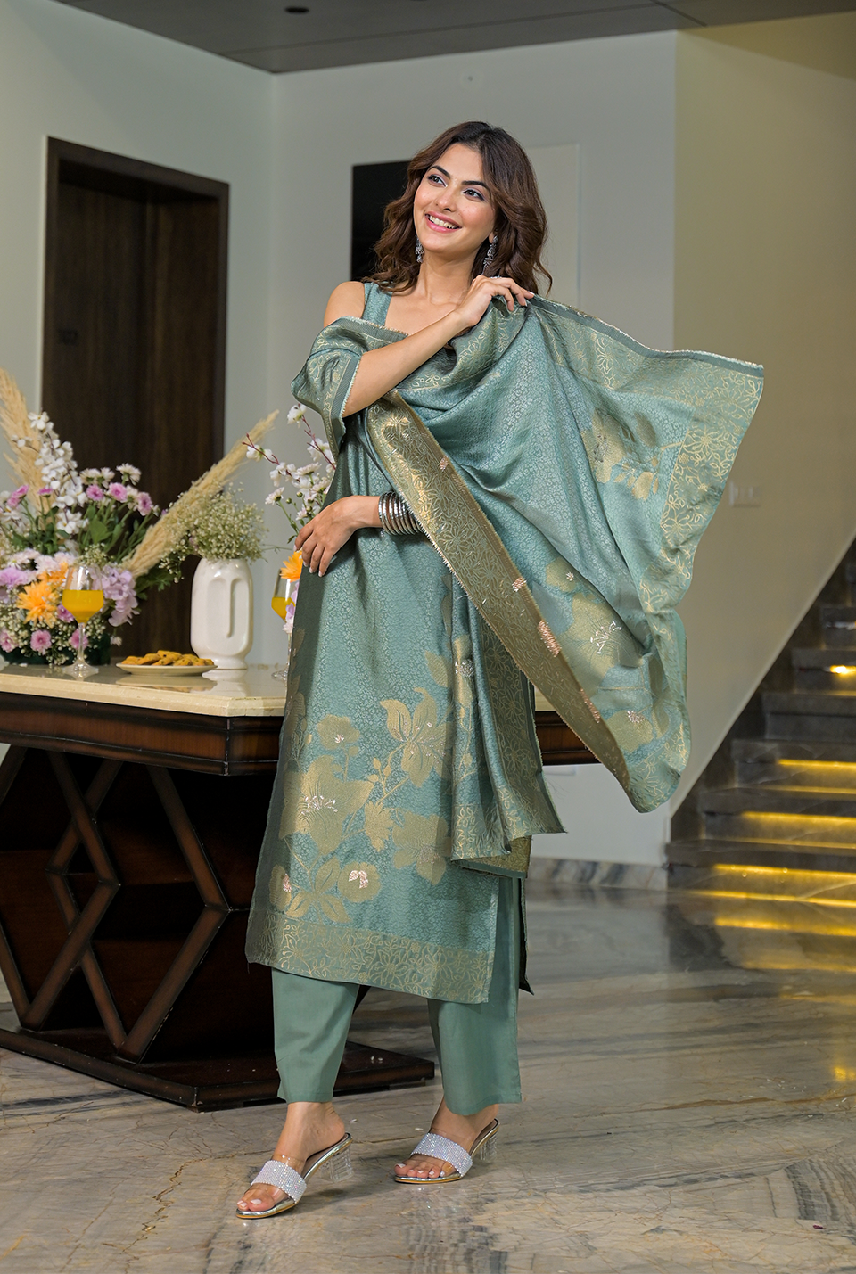 Kavya silk suit set