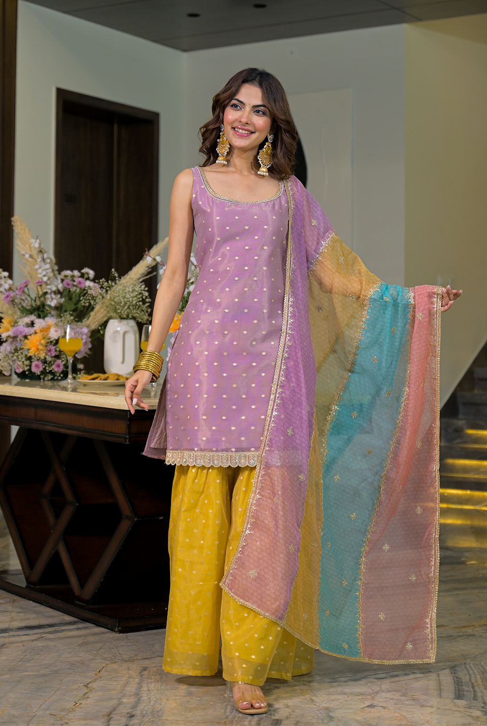 Mahira Multicolor Sharara Set