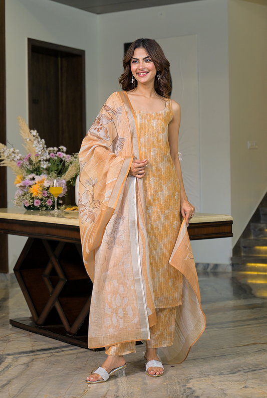 Vrinda floral suit  set